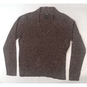 ROCHELLI WOMAN'S BROWN SWEATER PULLOVER TOP, LARGE